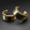 Smooth Beaded Brass Ear Cuff -Stretch It Body Jewellery smooth beaded brass ear cuff
