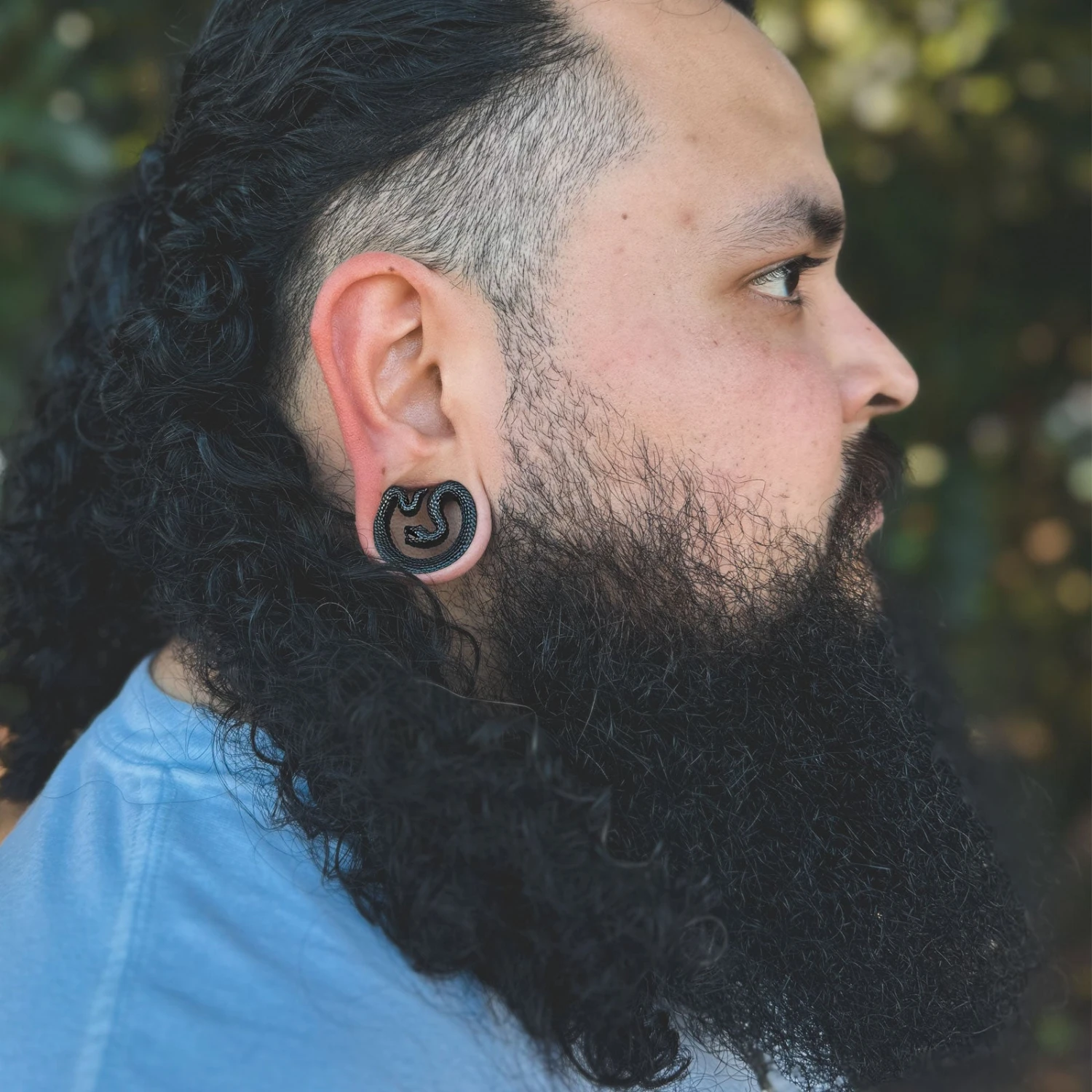 Snake Black PVD Saddle Plug Ear Weight 5 Snake Black PVD Saddle Plug Ear Weight - Image 3