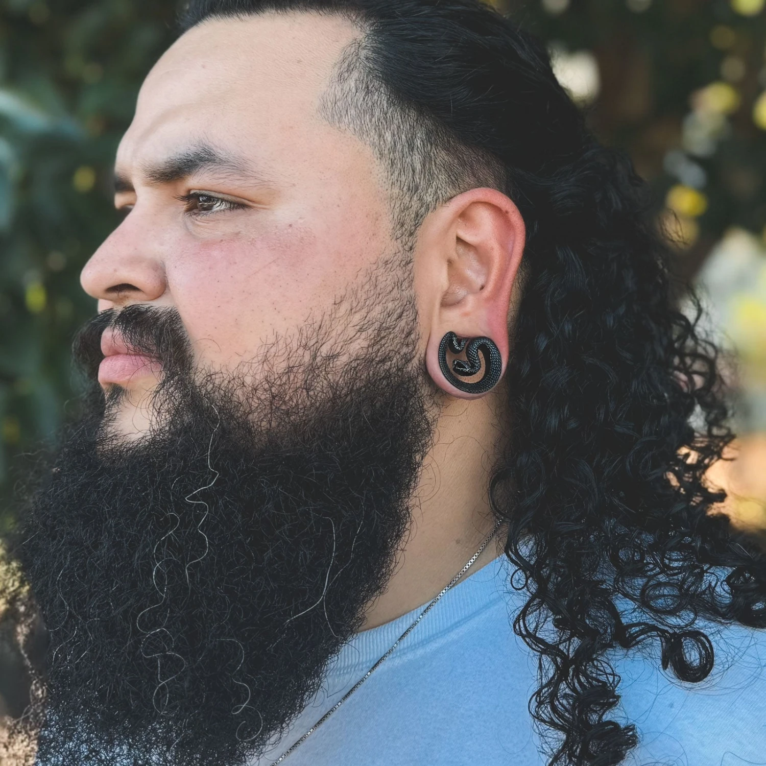 Snake Black PVD Saddle Plug Ear Weight 4 Snake Black PVD Saddle Plug Ear Weight - Image 2