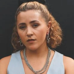 Snake Cable Chain Surgical Steel Magnetic Ear Weight -Stretch It Body Jewellery snake cable chain surgical steel magnetic ear weight model shot