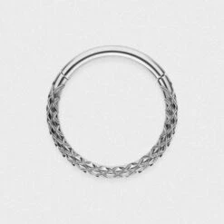 Snake Skin Titanium Septum Clicker Ring