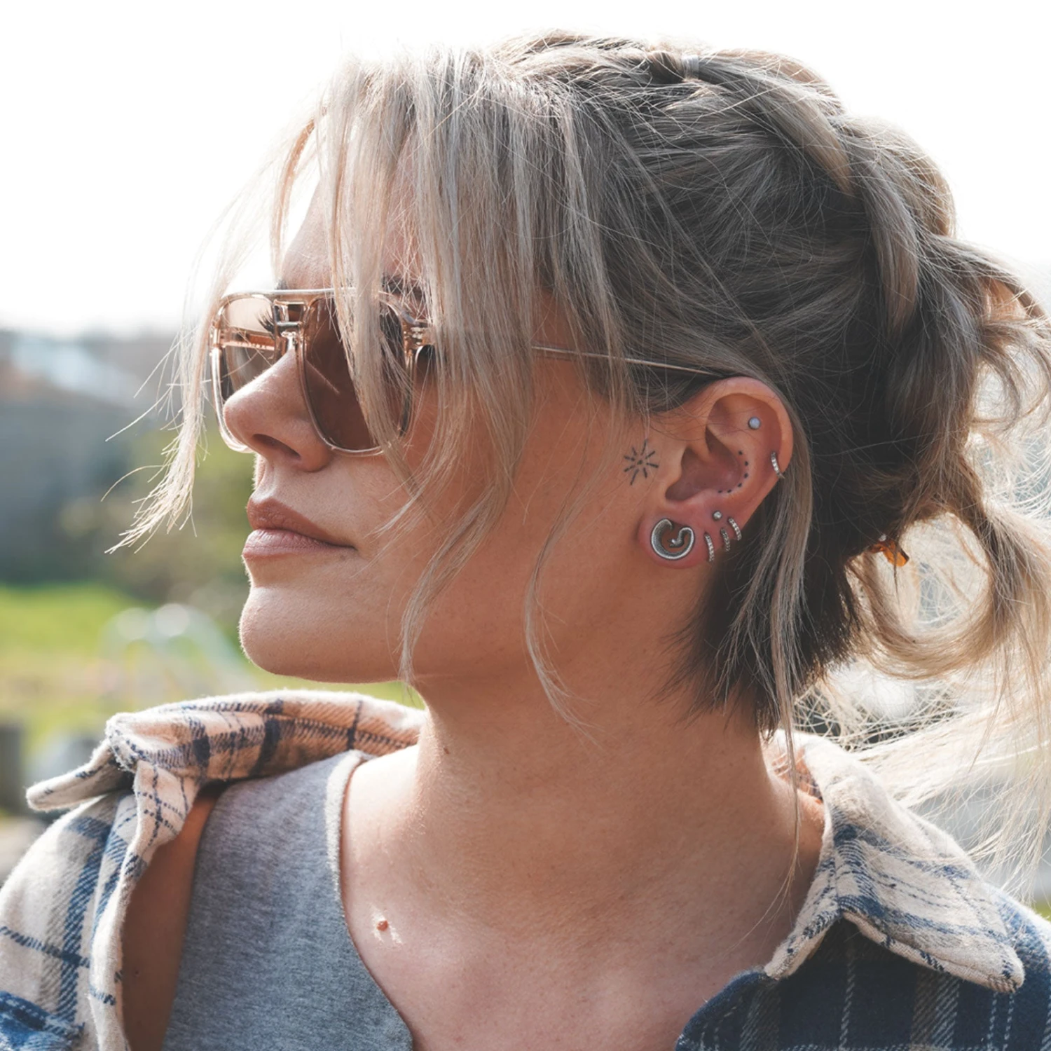 Snake Surgical Steel Saddle Plug Ear Weight 5 Snake Surgical Steel Saddle Plug Ear Weight - Image 3