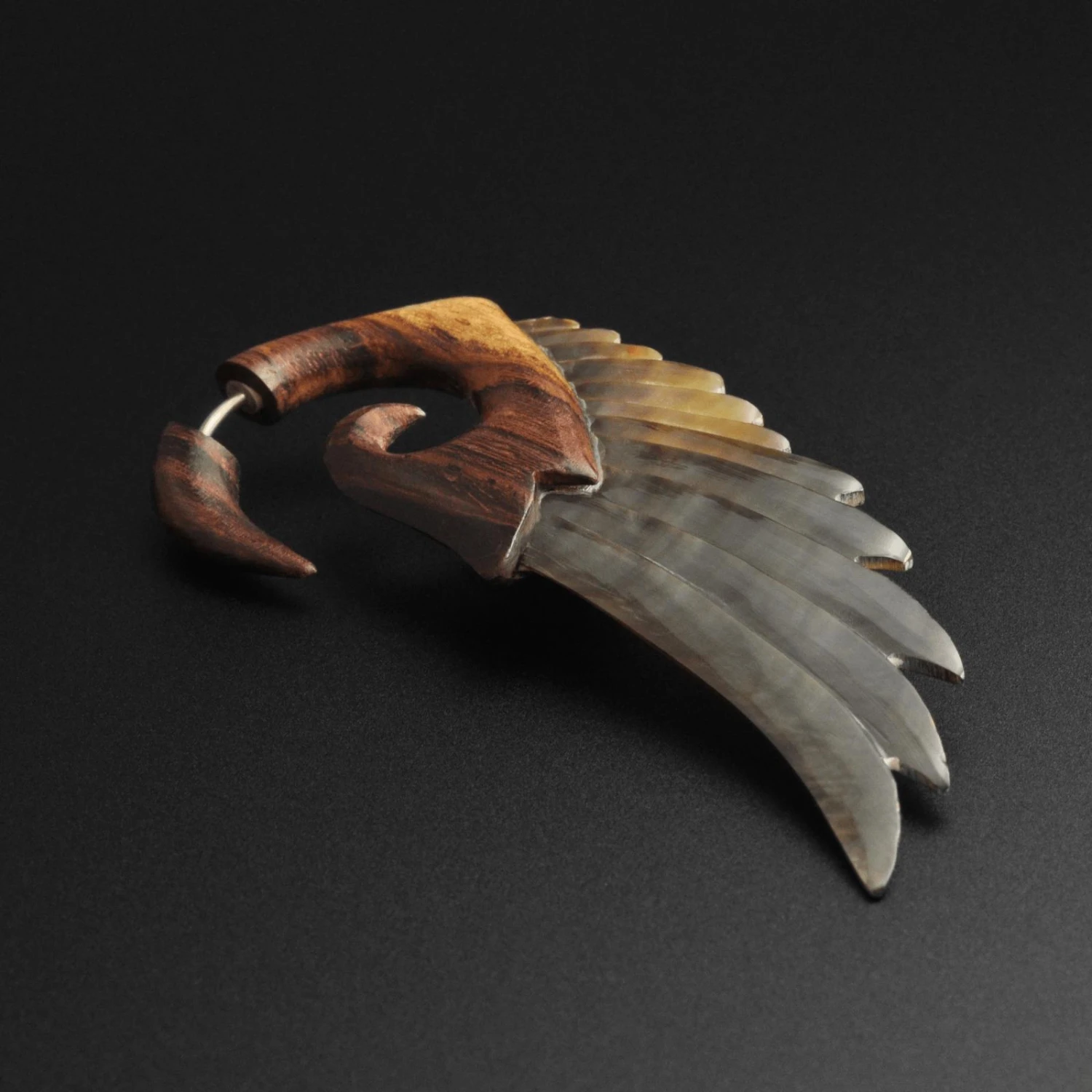 Sono Wood & Black MOP Fake Gauge Angel Wing 3 Sono Wood & Black MOP Fake Gauge Angel Wing