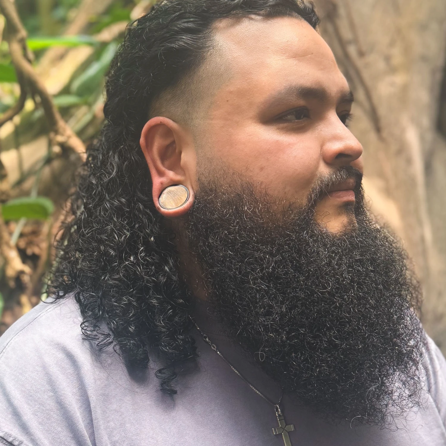 Sono Wood Double Flare Concave Plug With Olive Wood Inlay 4 Sono Wood Double Flare Concave Plug With Olive Wood Inlay - Image 2