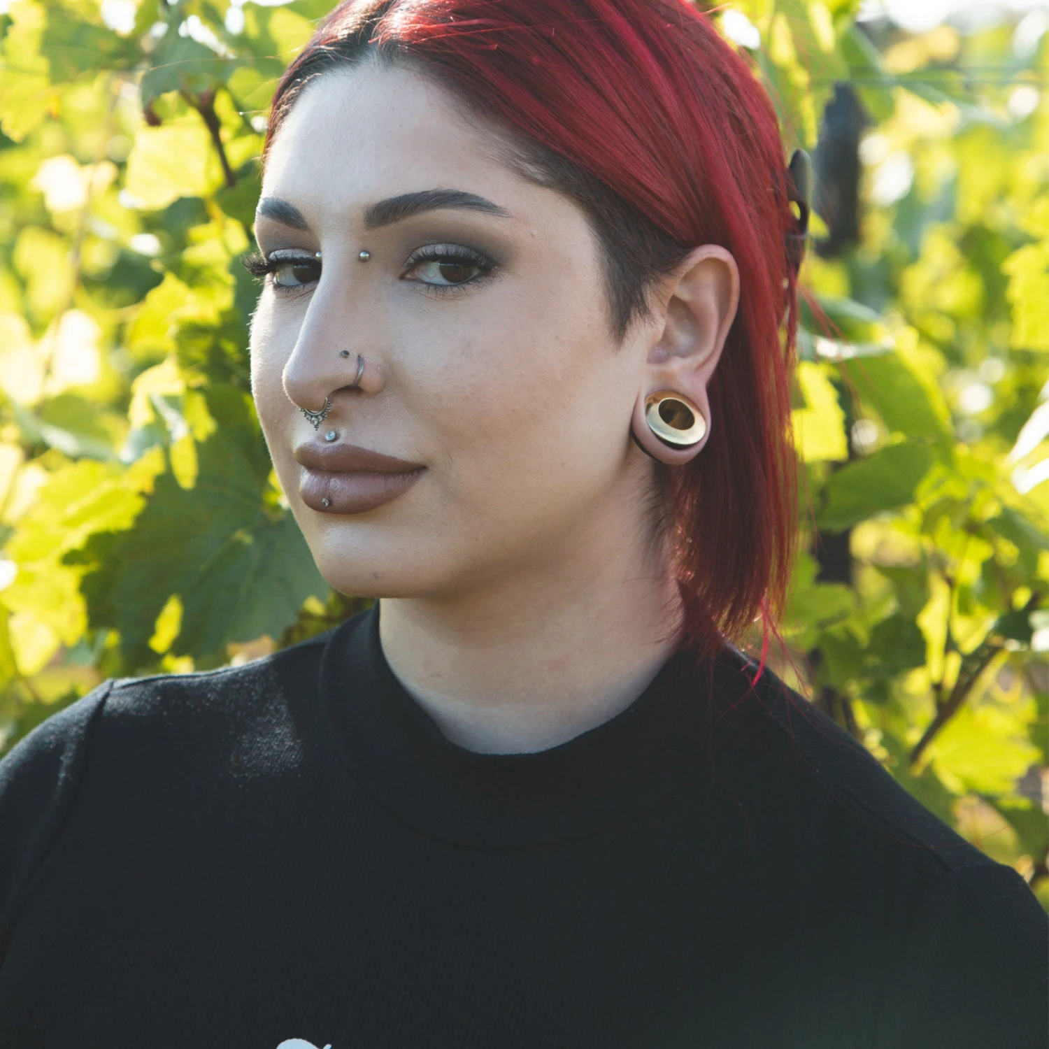 Sono Wood Double Flare Tunnel With Brass Insert 4 Sono Wood Double Flare Tunnel With Brass Insert - Image 2