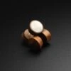 Sono Wood Fake Gauge Plug With MOP Inlay -Stretch It Body Jewellery sono wood fake plug mop inlay