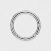 Spaced Jewelled Titanium Hinged Segment Ring 1 Spaced Jewelled Titanium Hinged Segment Ring -Stretch It Body Jewellery spaced jewelled titanium hinged segment ring grey