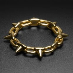 Spike Chain Hoop Gold PVD Ear Weight