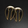 Stone Inlaid Keyhole & Gold PVD Ear Weight -Stretch It Body Jewellery stone inlaid keyhole gold pvd ear weight overhead