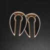 Stone Inlaid Keyhole & Rose Gold PVD Ear Weight -Stretch It Body Jewellery stone inlaid keyhole rose gold pvd ear weight overhead