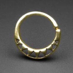 Sunrise Brass Seamless Septum Ring