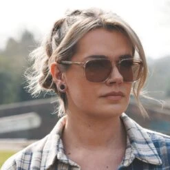 Surgical Steel Double Flare Tunnel -Stretch It Body Jewellery surgical steel double flare tunnel model shot close up