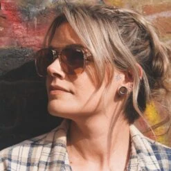 Surgical Steel Single Flare Dead Stretching Tunnel -Stretch It Body Jewellery surgical steel single flare dead stretching tunnel model shot