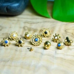 Triple Dot 18k Gold Plated Threadless Top -Stretch It Body Jewellery threadless tops group shot c6884505 a1cf 4f93 8b58 76fb5e3eae5e