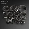 Titanium Single Flare Tunnel Kit 2 Titanium Single Flare Tunnel Kit -Stretch It Body Jewellery titanium single flare tunnel kit 1