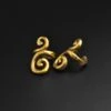 Tribal Spiral Brass Ear Cuff -Stretch It Body Jewellery tribal spiral brass ear cuff