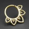 Trio Dot Lotus Brass Seamless Septum Ring -Stretch It Body Jewellery trio dot lotus bras seamless ring
