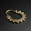 Trio Of Dots Brass Mini Plug Hoops -Stretch It Body Jewellery trio dots hoops new