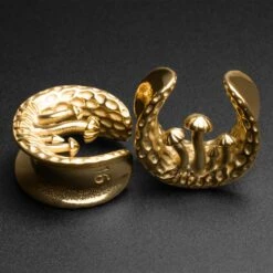 Trio Mushroom Gold PVD Saddle Ear Weight