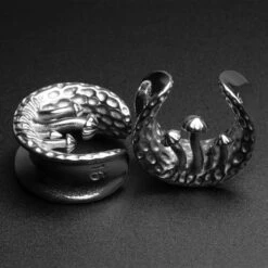 Trio Mushroom Surgical Steel Saddle Ear Weight