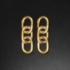 Triple Cable Chain Gold PVD Magnetic Ear Weight