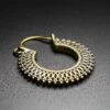 Triple Dot Lace Brass Plug Hoops