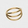 Triple Hoop Gold PVD Titanium Hinged Segment Ring 2 Triple Hoop Gold PVD Titanium Hinged Segment Ring -Stretch It Body Jewellery triple hoop gold pvd titanium hinged segment ring 1 web grey