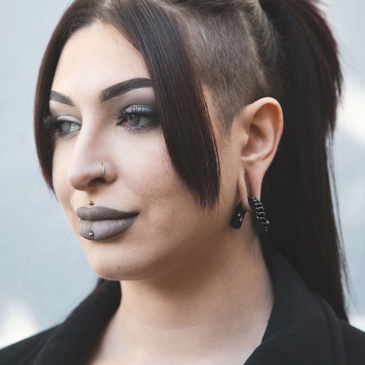 Twisted Chain Link Black PVD Ear Weight 4 Twisted Chain Link Black PVD Ear Weight - Image 2