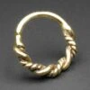 Twisted Rope Brass Seamless Septum Ring 2 Twisted Rope Brass Seamless Septum Ring -Stretch It Body Jewellery twisted rope brass seamless rings