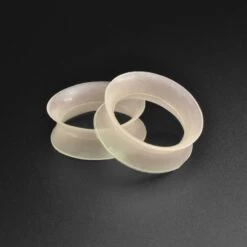 Light Skin Tone Silicone Double Flare Tunnel