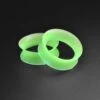 Lime Green Silicone Double Flare Tunnel -Stretch It Body Jewellery ultra thin lime green silicone double flare tunnel