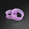 Lavender Purple Silicone Double Flare Tunnel -Stretch It Body Jewellery ultra thin purple silicone double flare tunnel