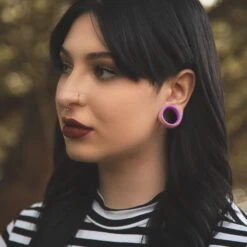 Pearl Silicone Double Flare Tunnel Bundle -Stretch It Body Jewellery unicorn purple pearl silicone double flare tunnel model shot cbf6b55b a28a 4aad 9686 3b8f1dfc25cd