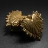 Vintage Heart Gold PVD Plug (Hollow Backed) 2 Vintage Heart Gold PVD Plug (Hollow Backed) -Stretch It Body Jewellery vintage heart gold pvd plug hollow backed