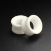 White Glass Double Flare Concave Tunnel 2 White Glass Double Flare Concave Tunnel -Stretch It Body Jewellery white glass tunnels