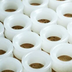 White Jade Double Flare Concave Stone Tunnel 10 White Jade Double Flare Concave Stone Tunnel -Stretch It Body Jewellery white jade double flare stone tunnel groupshot