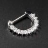 Wing Dot White Gold Plated Brass & Titanium Septum Clicker 1 Wing Dot White Gold Plated Brass & Titanium Septum Clicker -Stretch It Body Jewellery wing dot white gold plated brass 26 titanium septum clicker