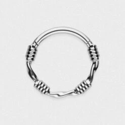 Wire Twist Titanium Septum Clicker Ring
