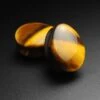 Yellow Tiger's Eye Double Flare Convex Teardrop Plug 2 Yellow Tiger's Eye Double Flare Convex Teardrop Plug -Stretch It Body Jewellery yellow tigers eye tunnels